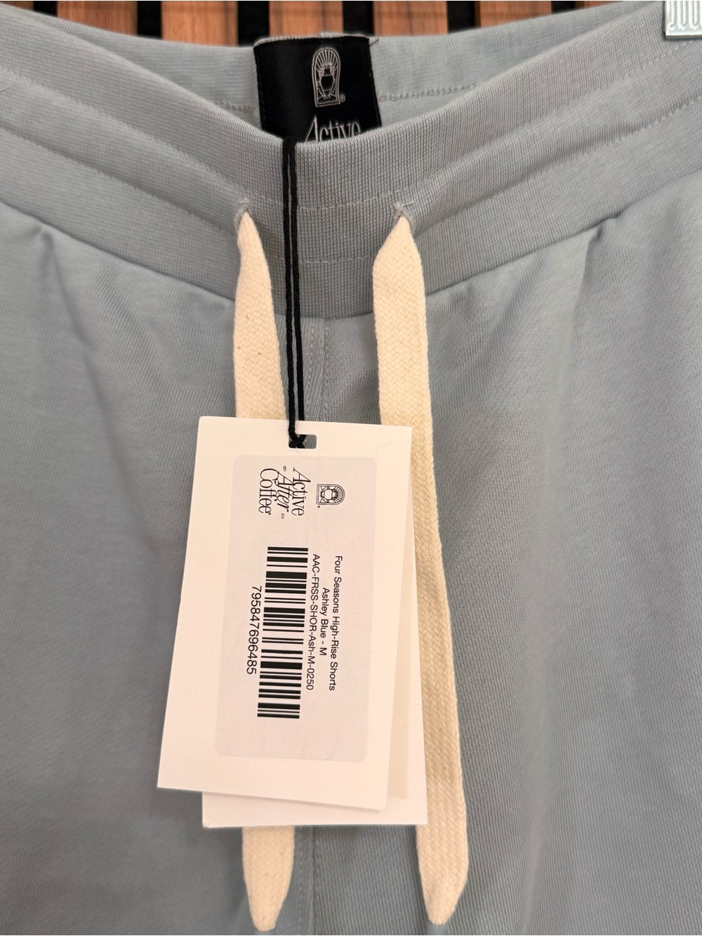 Men's Light Blue Cotton Shorts M - Picture 3 of 6